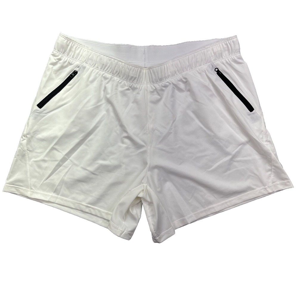 Liberty Pro Men's Shorts White Size US XL Sports Stretch Relax Zip Elastic Waist